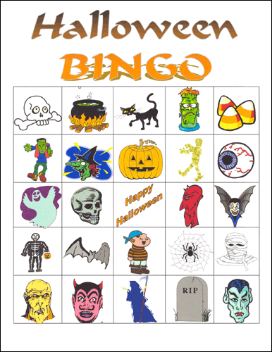 Halloween Bingo Chart